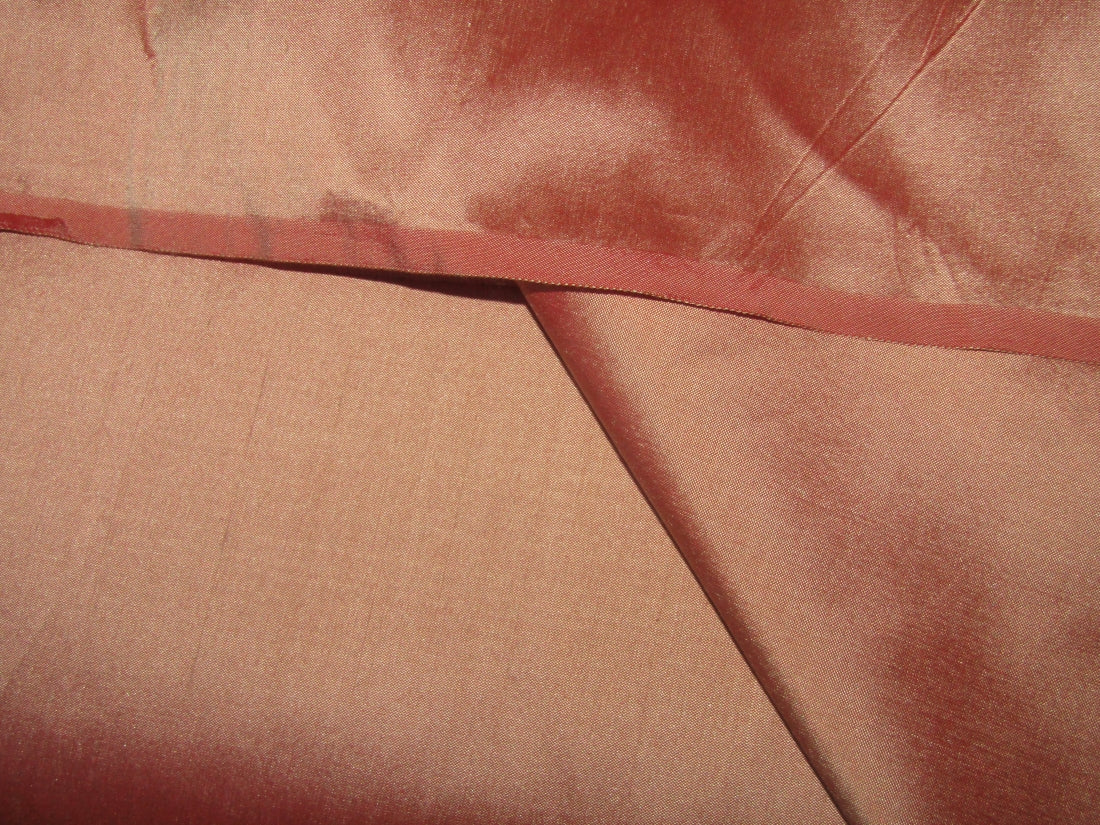 100% Pure silk dupion fabric Red x Gold color 54" wide DUP396[1]