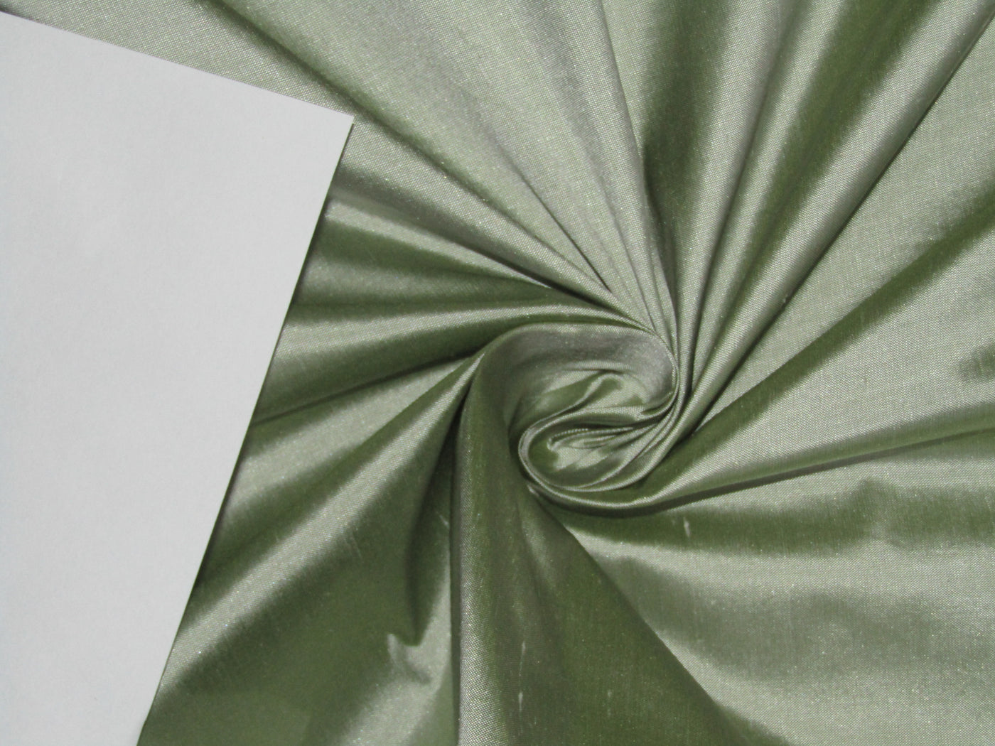 Dupion silk fabric green x silver 44&quot; wide DUP246[2]
