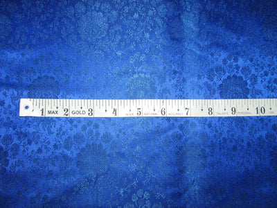 Brocade jacquard fabric 44" wide royal blue floral BRO861A[3]