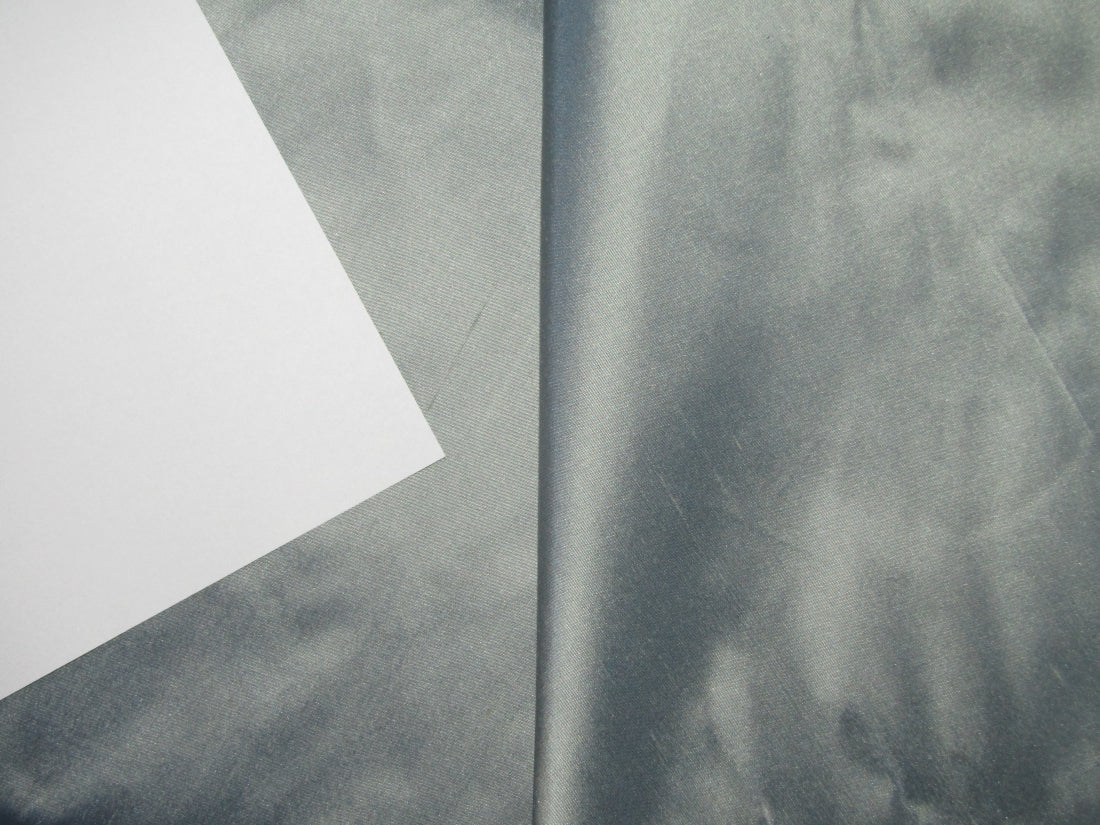 100% PURE SILK DUPIONI FABRIC BLUE  x SILVER COLOR 54" WIDE DUP385[2]
