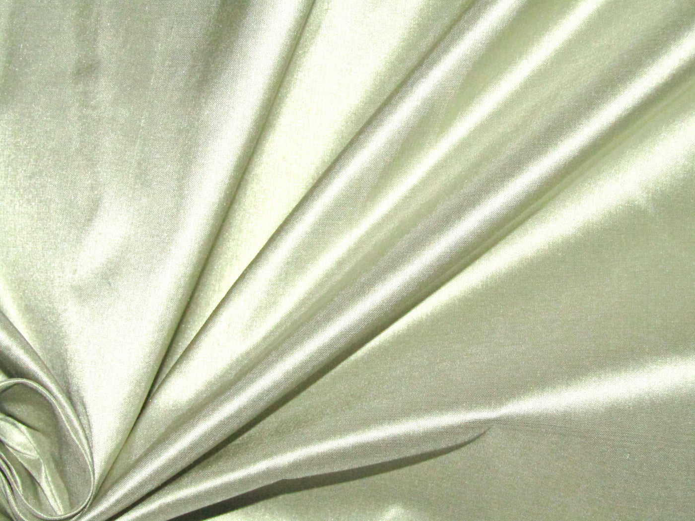 100% Silk Dupion fabric MINT X IVORY color 54" wide DUP386[2]