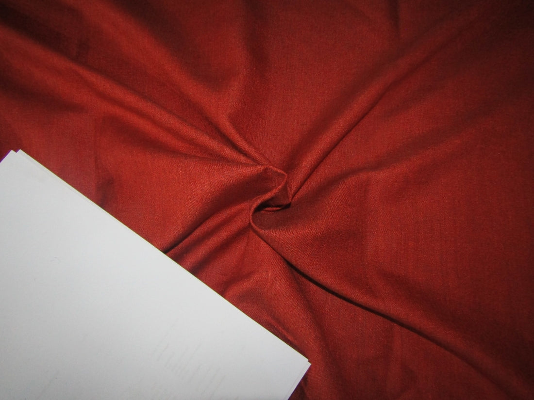 Silk linen fabric Brick Red color 54" wide [ 85% silk 15% linen]
