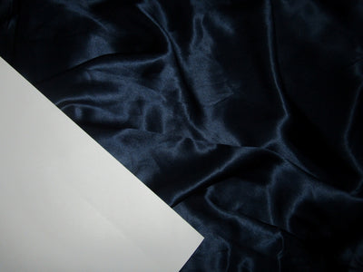 100% Silk Satin fabric 44" wide NAVY 80 grams  [21.34 momme] [13000]