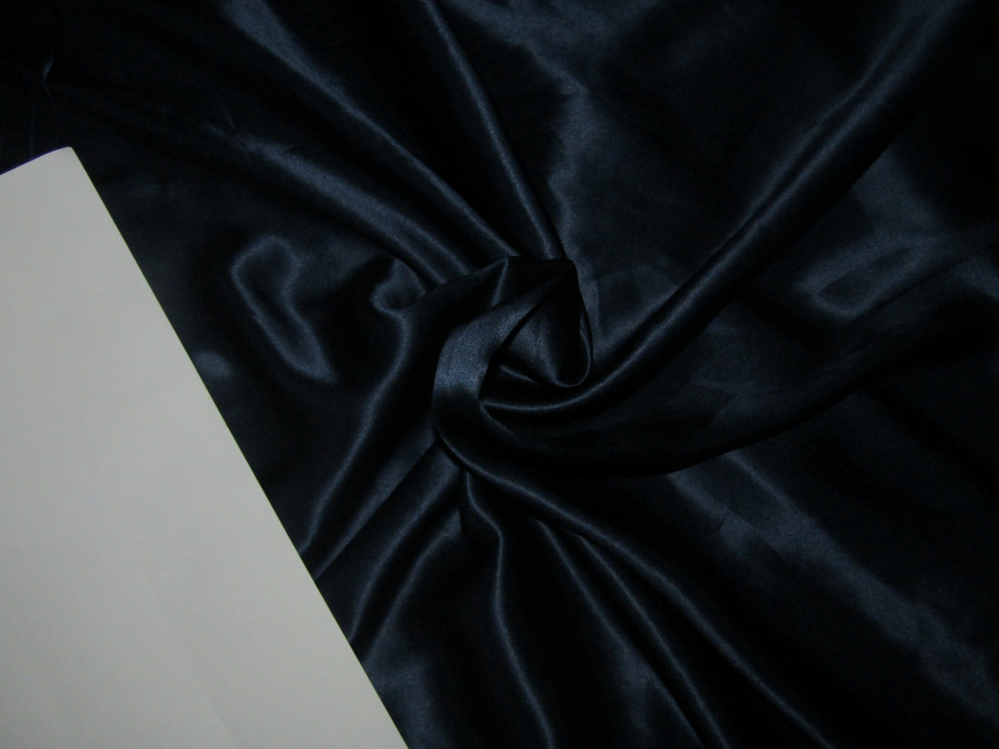 100% Silk Satin fabric 44" wide NAVY 80 grams  [21.34 momme] [13000]