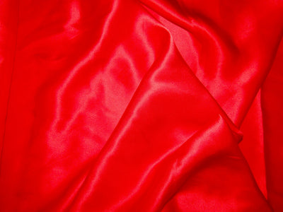 100% Silk Satin fabric 44" wide RED HOT  70 grams  [20 momme] [12999]