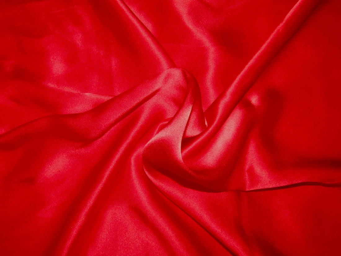 100% Silk Satin fabric 44" wide RED HOT  70 grams  [20 momme] [12999]
