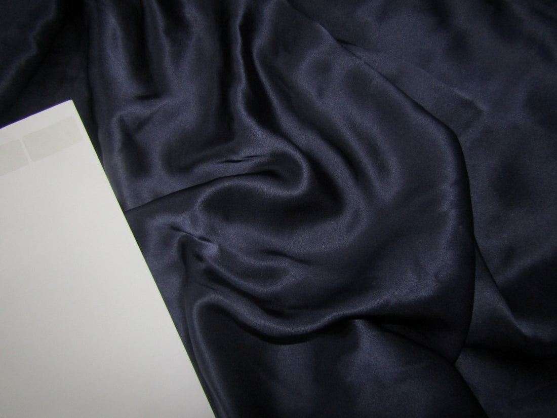 100% Silk Satin fabric 54" wide  PURPLE NAVY 80 grams  [21.34 momme] [12996]
