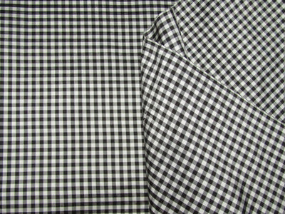 Silk taffeta black / white plaids 54&quot; wide TAF#C1[6]