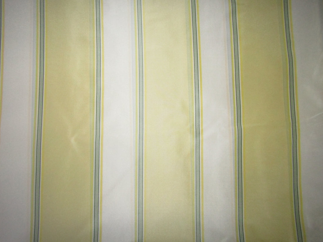 silk taffeta~ yellow/green / white stripes - 54&quot; wide TAF S#17[2]