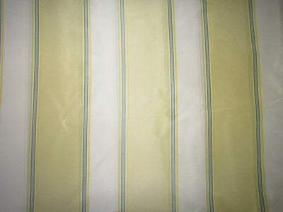 silk taffeta~ yellow/green / white stripes - 54&quot; wide TAF S#17[2]