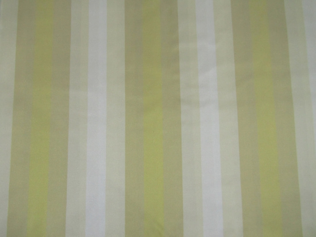 silk taffeta~ yellow/green / white stripes - 54&quot; wide TAF S#17[2]