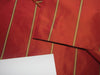 Brick red Silk taffeta w/ khakhi stripes 54&quot; wide TAFS#10[2]