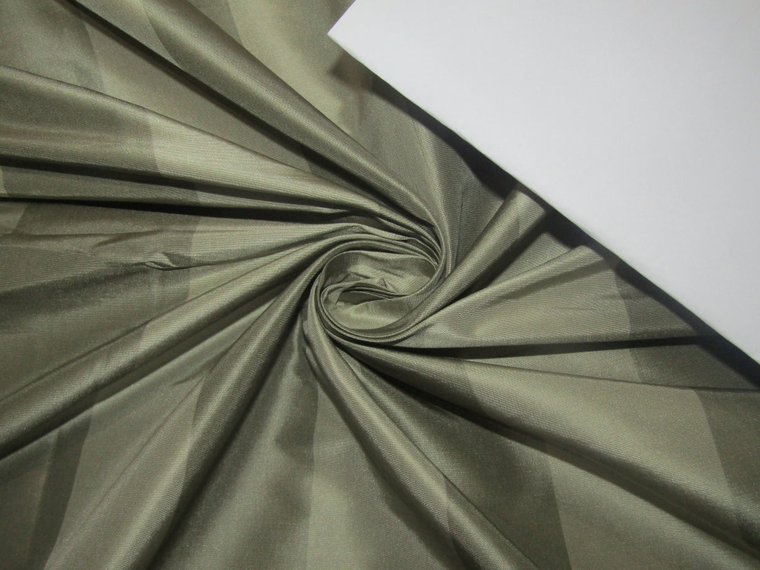 Silk Taffeta Fabric Shades of Green  stripes 54&quot; wide TAFS9[2]