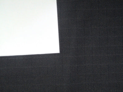 Swiss line collection Suiting fabric blended with premium viscose, polyester and spun yarns charcoal grey self plaid 58" wide [13090]