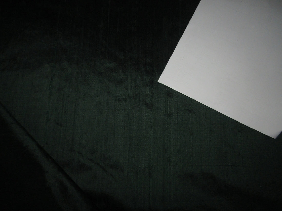 100% pure silk dupioni fabric dark green 44" wide with slubs MM2[9]
