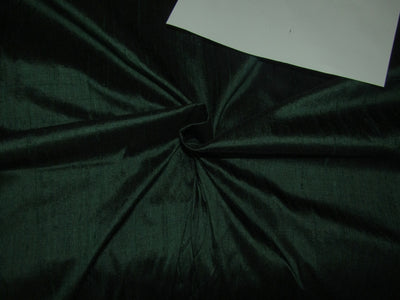 100% pure silk dupioni fabric dark green 44" wide with slubs MM2[9]