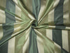 100% Silk Taffeta Fabric Gold &amp; Teal colour with satin stripes 54" wide TAF#SJ12