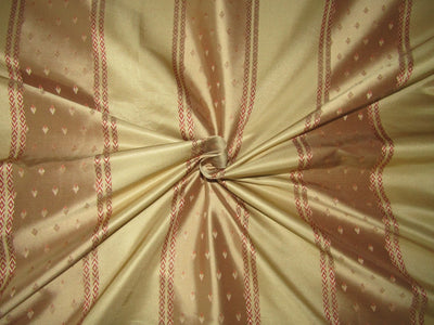 100% Silk taffeta jacquard fabric GOLD & RED 54&quot; wide-Damask fabric TAF#SJ7[2]