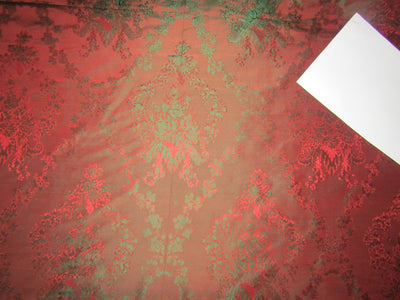 100% silk taffeta RED X GREEN jacquard  54" wide TAFJ6[1]