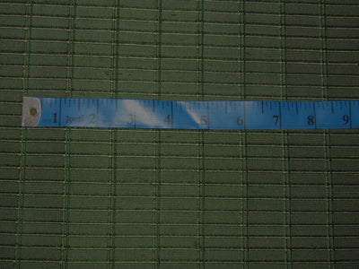 100% Silk taffeta Jacquard fabric RIBBED PLAIDS  GREEN X BLACK X GREY X BLACK color 54" wide TAFJ29