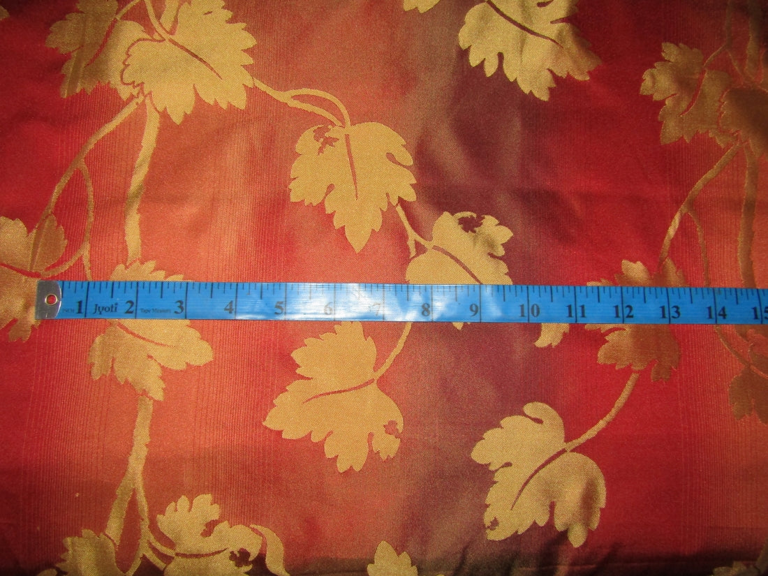 Golden Red 089 Silk Jacquard