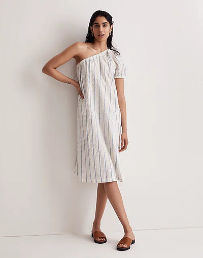 Italian cotton seersucker fabric 58" wide available in white / multi/ blue /fawn /baby pink/ sky blue and bright blue seersucker stripes