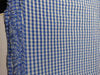 100% cotton blue and white gingham seer sucker fabric 58&quot; wide