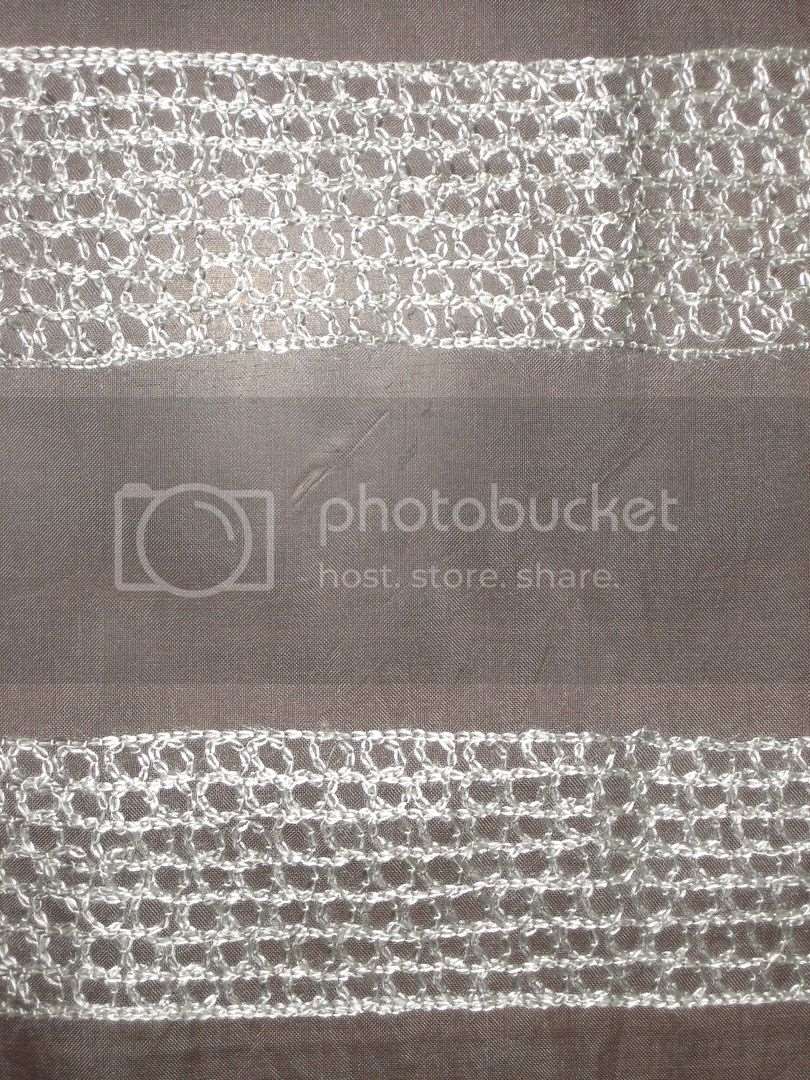 100 % SILK ORGANZA FABRIC Ivory COLOUR EMBROIDERED Semi Sheer 44&quot; wide