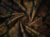 SILK BROCADE FABRIC Deep Green,Black & Metallic Gold colour 44" wide BRO231[4]
