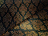 SILK BROCADE FABRIC Deep Green,Black & Metallic Gold colour 44" wide BRO231[4]