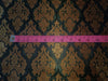 SILK BROCADE FABRIC Deep Green,Black & Metallic Gold colour 44" wide BRO231[4]