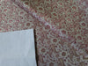SILK BROCADE FABRIC Cream,Red & Light Gold COLOR 44" wide BRO218[4]