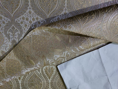 Pure Silk Brocade fabric Gold & Metallic Gold COLOR 44" wide BRO220[6]