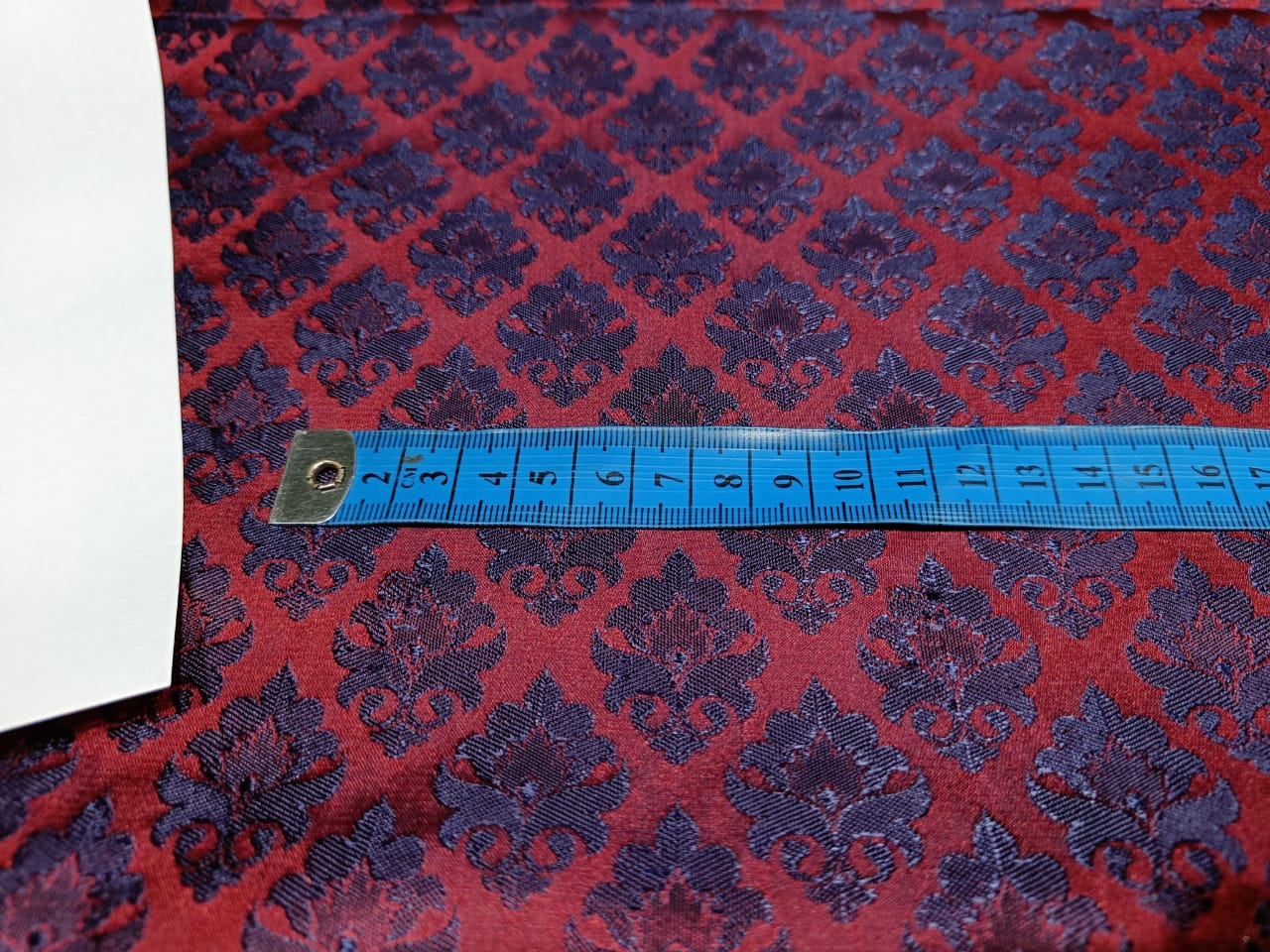 Silk Brocade fabric Red &amp; Blue color 44" wide BRO173[2]