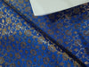 SILK BROCADE FABRIC Dark blue & Light GOLD color 44" wide BRO325[2]