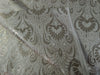 SILK BROCADE FABRIC White /gold mettalic motifs color 44" wide BRO329[4]