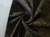 Spun Silk Brocade fabric Dark Gray & Metallic Gold Color 44" WIDE BRO320[3]