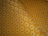 Pure SILK BROCADE FABRIC Mango Yellow,Red & Metallics COLOR 44" WIDE BRO314[2]