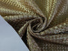 100% Pure SILK BROCADE FABRIC with embroidery gold color 44" wide BRO323[1]