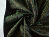 Silk Brocade Fabric Black,Golden dark Brown & green Color 44" wide BRO307[3]