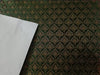 Silk Brocade Fabric Black,Golden dark Brown & green Color 44" wide BRO307[3]