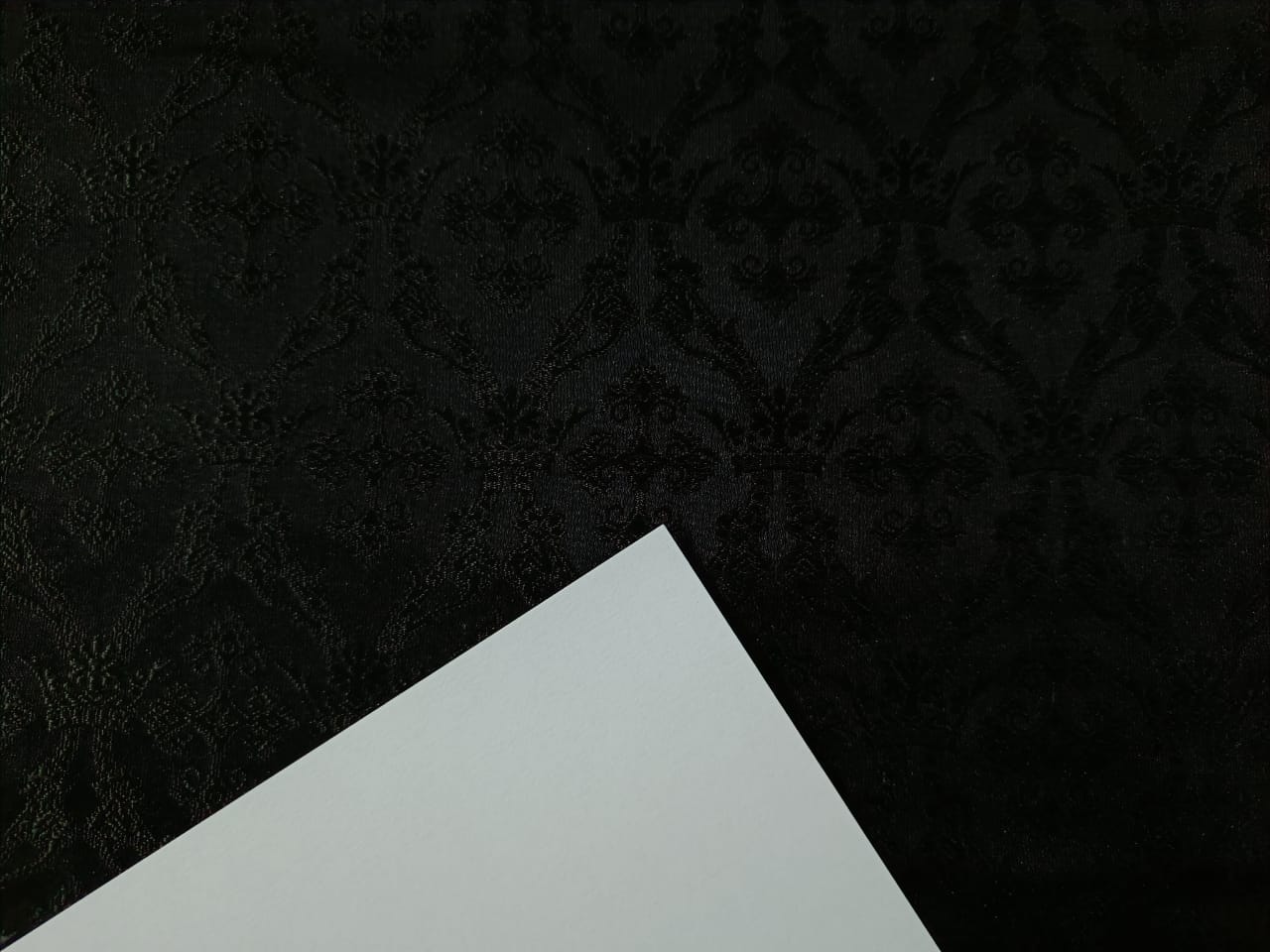 SILK BROCADE FABRIC Black Vestment design Color 44" wide BRO293[3]
