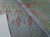 Silk Brocade Fabric Red,Dusty,Blue &amp; Metallic Gold Color 44" wide BRO287[2]
