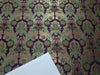 SILK BROCADE FABRIC Wine Purple,Green,Brown & Metallic Gold COLOR 44" WIDE BRO289[4]