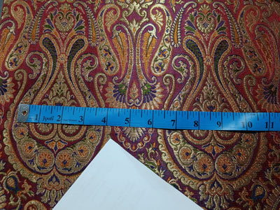 Heavy Brocade Fabric Metallic multi colour-mughal 44" wide BRO287[3]