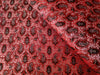 Silk Brocade Fabric Tomato Red,Light Dusty Pink & Black Color 44" WIDE BRO286[4]