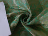 SILK Brocade Fabric Mint & Metallic Gold color 44" wide BRO274[2]