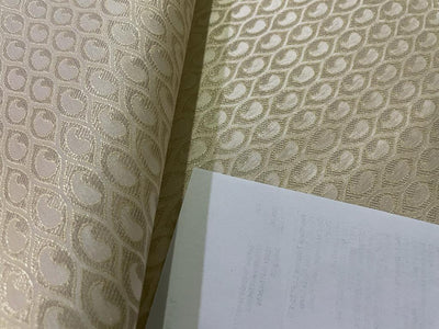 SILK BROCADE FABRIC Cream & Metallic Gold Color 44" wide BRO279[1]