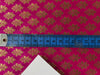 SILK BROCADE FABRIC Pink & Metallic Gold color 44" wide BRO279[3]