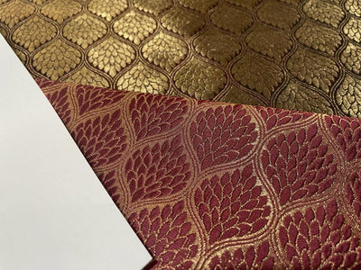BROCADE FABRIC BLACK WITH METALLIC GOLD AND BLACK COLOR 44" WIDE BRO277[3]